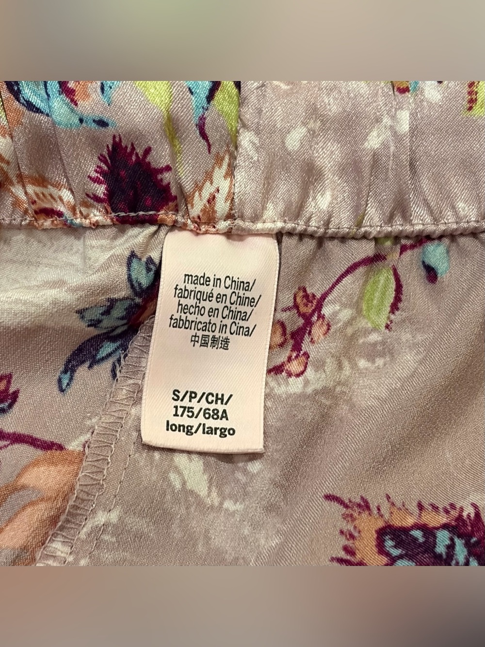 Victoria’s Secret Lilac Purple Botanical Floral Satin Pajama Set - Size Small - Picture 11 of 15